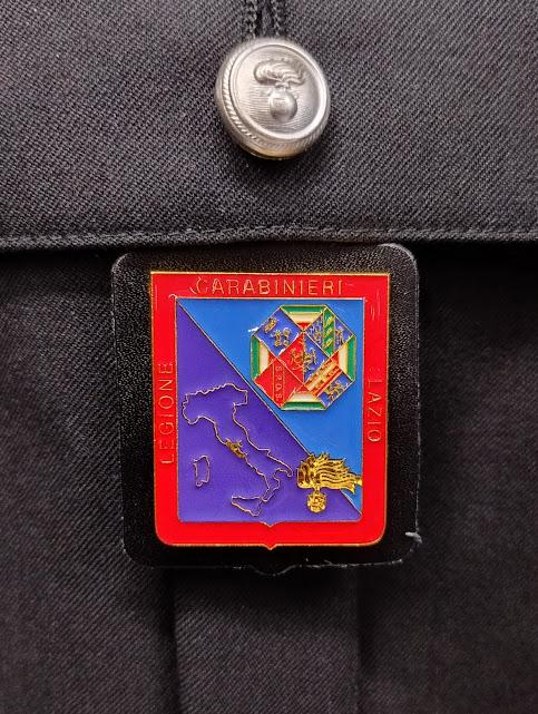 Distintivo Carabinieri legione LAZIO con pendif in pelle 