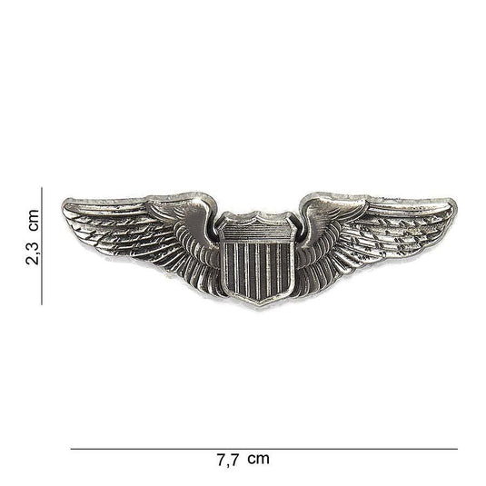 Emblema US AIR FORCE pilot wing in metallo brunito 