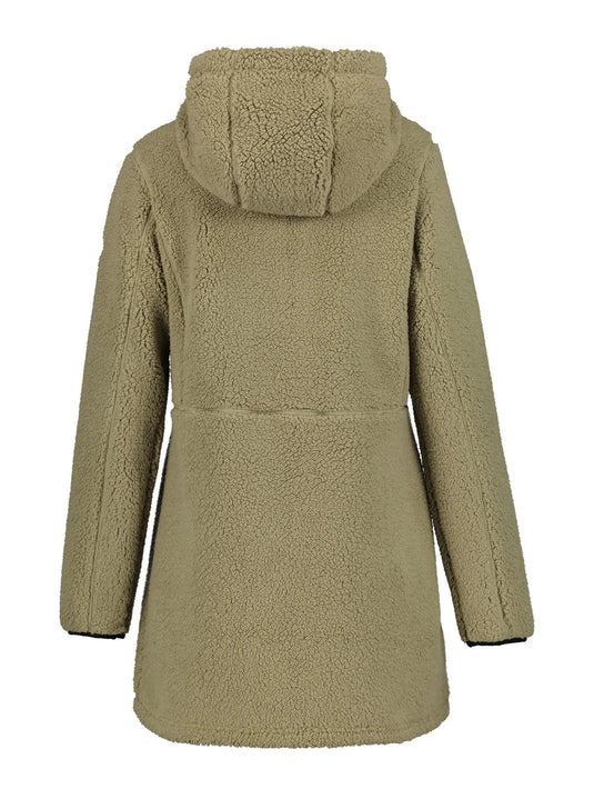 Agra giacca lunga donna in pile agnellato icepeak 