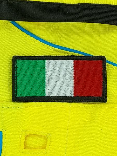 Ricamo bandierina ITALIA tricolore 5,5x2,5cm con velcro 