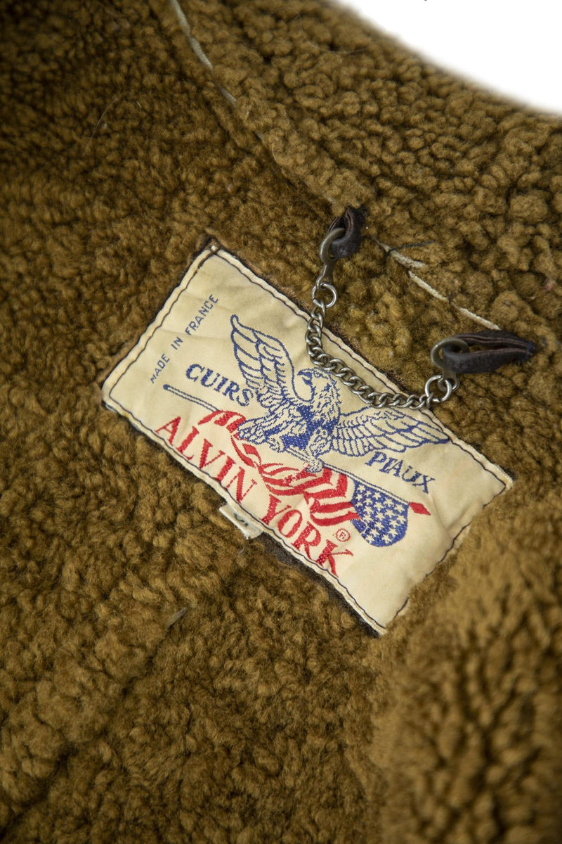 Carica immagine in Galleria Viewer, Giacca sheep skin uomo vintage taglia l 
