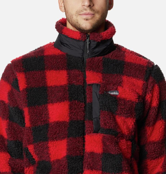 WINTER PASS GIACCA ORSETTO UOMO A QUADRI ROSSO E NERO 