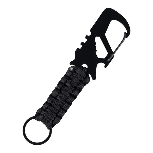 Portachiavi  in paracord con multiuso NERO 