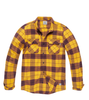 VINTAGE INDUSTRIES semi flannel shirt yellow\black checked flannel shirt