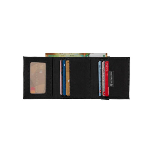 victorinox travel accessories 5.0 portafogli tri-fold nero 
