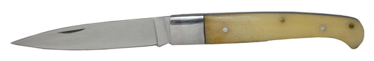 coltello tipo pattada mostrine acciaio manico osso lama cm 8,5 