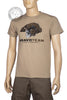 BRG T-shirt stampata fronte retro BRAVO TEAM SKULL TAN