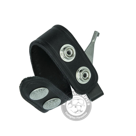 distanziale pelle con chiave per manette 