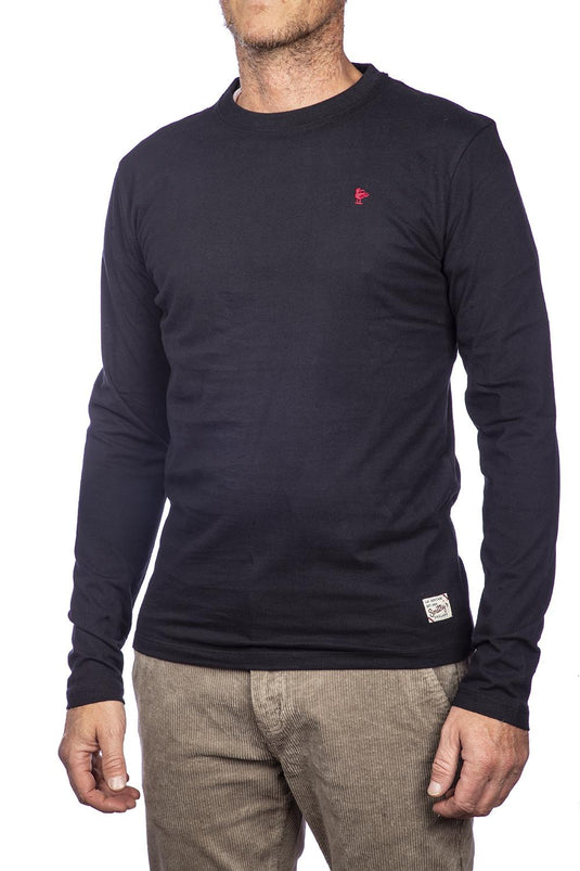 Smithy's t-shirt uomo 100% cotone manica lunga Nero<BR/><BR/> 