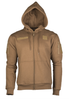MIL-TEC Tactical Full Zip Hoodie with Velcro Dark Coyote