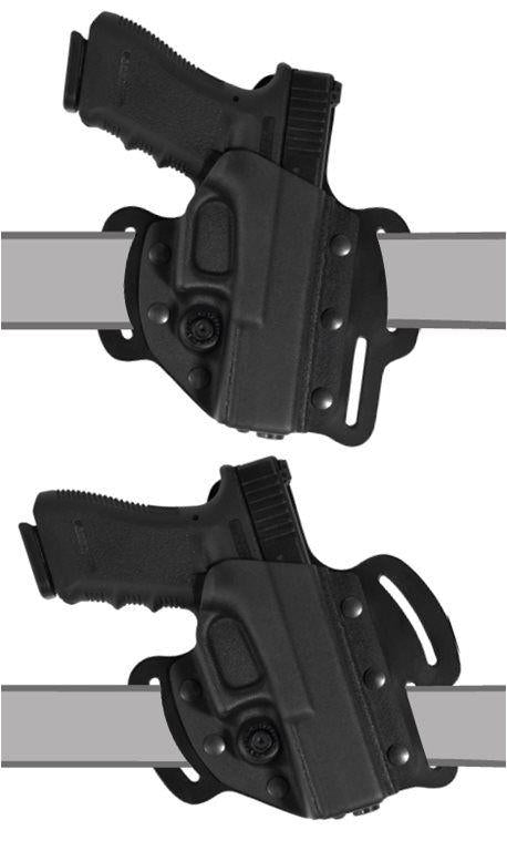 Carica immagine in Galleria Viewer, fondina pancake in bi-materiale cuoio e polimero pressoformato per beretta 92\98 fs colore nero 
