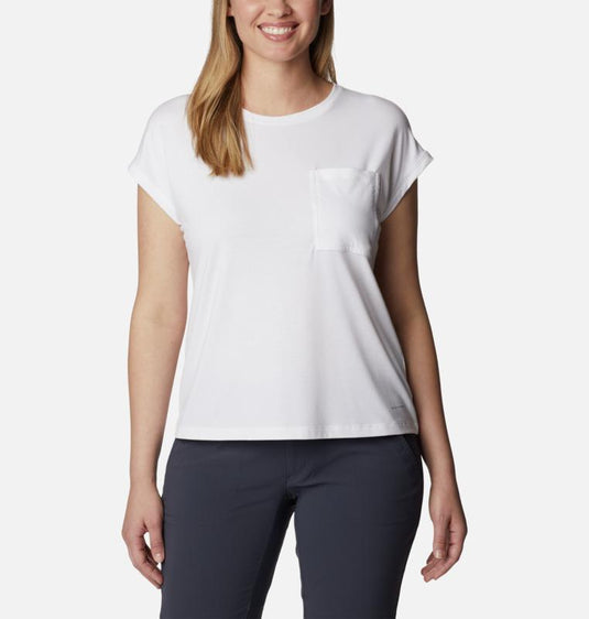 boundless trek™ short sleeve tee columbia da donna bianca 