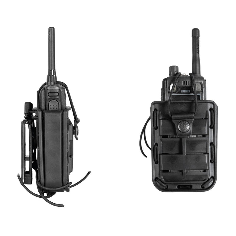 Carica immagine in Galleria Viewer, Porta radio universale in polimero Bungy Line NERO 
