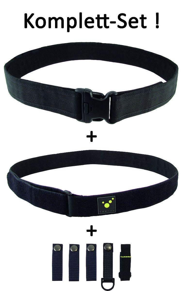 Load image into Gallery viewer, BLACK BELT cinturone in cordura con sottocintura a velcro 
