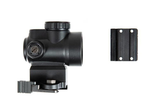 mro red dot sight replica con riser + attacco inferiore - nero 