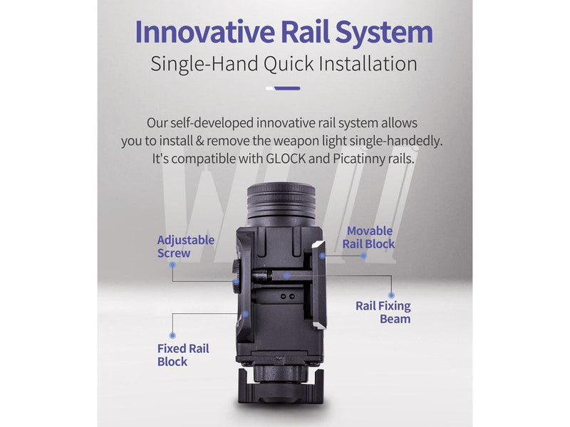 Load image into Gallery viewer, nextorch wl11 gunlight ricaricabile 650 lumens led<BR/> 
