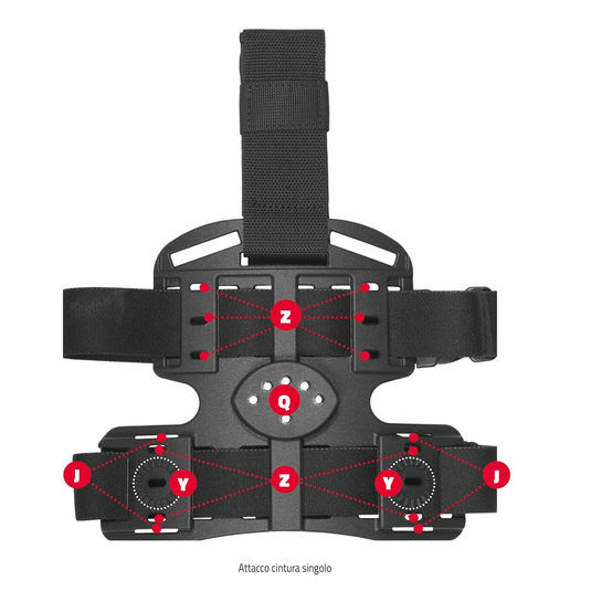 Piattaforma cosciale multiuso per fondineVega Holster NERO 