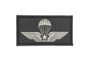 RANKS Military paratrooper patent embroidery with star 8.5x4.5 cm black
