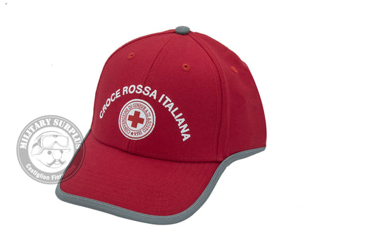 CAPPELLINO CON VISIERA TIPO BASEBALL CROCE ROSSA ITALIANA 