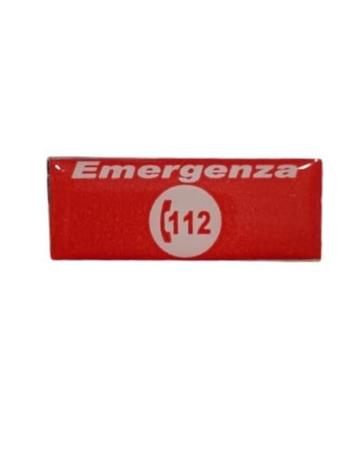 Spilla metallo 112 emergenza 