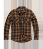 VINTAGE INDUSTRIES camicia uomo heavy weight in flanella con fantasia a scacchi giallo/ nero